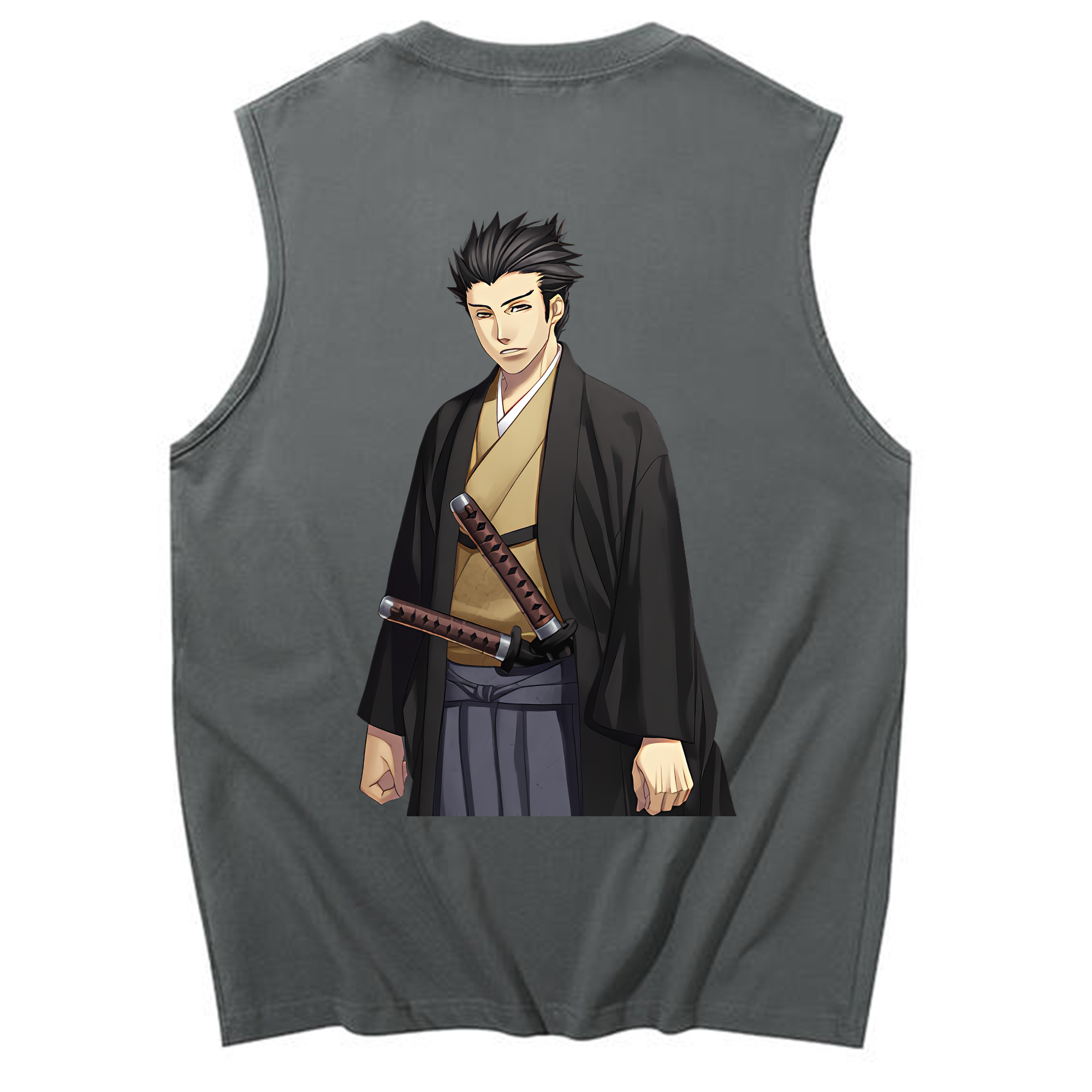 （画像用） ぎんたま 坂田銀時（さかたぎんとき） 神楽 志村新八（しむら しんぱち） GINTAMA Sakata Gintoki Kagura Shimura Shinpachi コットン100％タンクトップ（背面プリント）